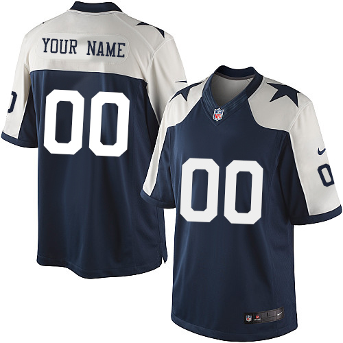 Men's Limited Nike Jersey Navy Blue Alternate - Customized Throwback NFL Dallas Cowboys